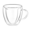 Набір чашок з ручками і подвійними стінками ARDESTO, 330мл, 2шт, боросилікатне скло, прозорий