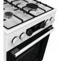 Плита Gorenje комбінована, 70л, 50x60см, метал. кришка, дисплей, IconLed, емальовані, білий