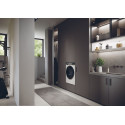 Пральна машина Haier фронтальна, 9кг, 1400, A+++, 52см, дисплей, пара, інвертор, люк чорний, прямий привід, білий