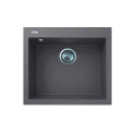 Мийка кухонна Adamant Univer, штучний камінь, квадрат, без крила, 560х500х200мм, чаша - 1, врізна, сірий