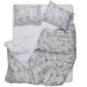 КПБ 2,0сп ARDESTO Gloria, підковдра 200х220см, простирадло 230х240см, наволочки (2) 50х70см, 100% бавовна, сатин, польові квіти, сірий світлий