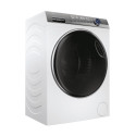 Пральна машина Haier фронтальна, 9кг, 1400, A+++, 52см, дисплей, пара, інвертор, люк чорний, прямий привід, білий