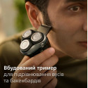 Бритва електр. Philips Series 3000, бритв.головок-3, Li-Ion, сух.+волог., тример,індикатор заряду, чохол, сірий