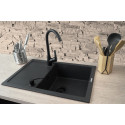 Набір для кухні Deante Corio, гранітна мийка ZRC_G113 + зміш. BMO_N62M + дозатор ZZZ_B00D, графіт