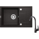 Набір для кухні Deante Corio, гранітна мийка ZRC_2113 + зміш. BMO_N62M, графіт