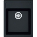 Мийка кухонна Franke Sirius, тектонайт, прямокутник, з крилом, 430х530х200мм, чаша - 1, накладна, SID 610-40, чорний матовий