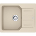 Мийка кухонна Franke City, фраграніт, прямокутник, з крилом, 620х500х190мм, чаша - 1, врізна, оборотна, UCG 611-62, бежевий