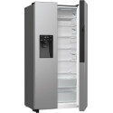Холодильник SBS Gorenje, 179х70х92см, 2 двері, 376(190)л, А++, NF+, Інв., Зона св-ті, диспенсер, генератор льоду, Зовн. Диспл, нерж