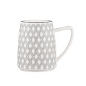 Чашка ARDESTO Lamberto, 360мл, порцеляна, біло-сірий