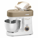 Кухонна машина Sencor 1200Вт, чаша-метал, корпус-пластик, насадок-19, коричнево-білий