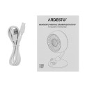 Вентилятор ARDESTO AviaFan FT-F3600Y настільний, 12см, акумулятор, підсвічування, USB-A Type-C, жовтий
