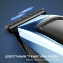 Тример Rowenta Barber Experience, для голови, бороди, мережа+акум., роторний мотор, насадок-5, нержавіюча сталь з покриттям DLC, чорно-синій