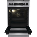 Плита Gorenje комбінована, 62л, 50x60см, дисплей, IconLed, емальовані, титан