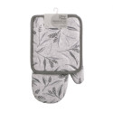 Набір прихваток для кухні ARDESTO Grey leaves 18х20см, 18х30см, 100% поліестер (верх), 100% бавовна (низ), cірий