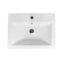 Раковина, умивальник Adamant CERS, штучний камінь, прямокут., з отвором для змішувача, з отвором для переливу, 595x450x158мм, накладний, білий