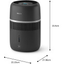 Зволожувач повітря Philips традиційне зволоження Series 4000, 44м2, 4,5л, 300мл/г, сенсорне, режим сну, нічник, чорний