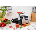 М'ясорубка ARDESTO, 1700Вт, 1.6кг/хв, 2 решітки, насадка для ковбас, кеббе, томатів, пластик/метал, чорно-срібний