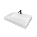 Раковина, умивальник Adamant VISION, штучний камінь, прямокут., з отвором для змішувача, без переливу, 700х455х110мм, накладний, білий