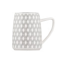 Чашка ARDESTO Lamberto, 360мл, порцеляна, біло-сірий