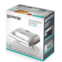 Сендвічмейкер Gorenje 700Вт, алюміній, 1 пластина-гриль , корпус-пластик, білий