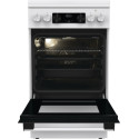 Плита Gorenje комбінована, 70л, 50x60см, метал. кришка, дисплей, IconLed, емальовані, білий