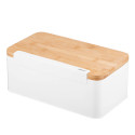 Хлібниця ARDESTO Midori 33х13х18см, метал, бамбук, білий