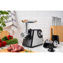 М'ясорубка ARDESTO, 1700Вт, 1.6кг/хв, 2 решітки, насадка для ковбас, кеббе, томатів, пластик/метал, чорно-срібний