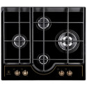 Варильна поверхня Electrolux газова на склі Rococo, 60см, чавун, чорний