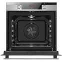 Духовка електр. Hansa, 60см, 77л, A, гриль, емаль легкого очищення, диспл., нержавіюча сталь