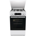 Плита Gorenje комбінована, 70л, 50x60см, метал. кришка, дисплей, IconLed, емальовані, білий