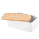 Хлібниця ARDESTO Midori 33х13х18см, метал, бамбук, білий