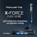 Пилосос Rowenta безпровідний X-Force Flex 10.80, 300Вт, конт пил -0.44л, автон. робота до 60хв, HEF system 99,9%, чорно-зелений