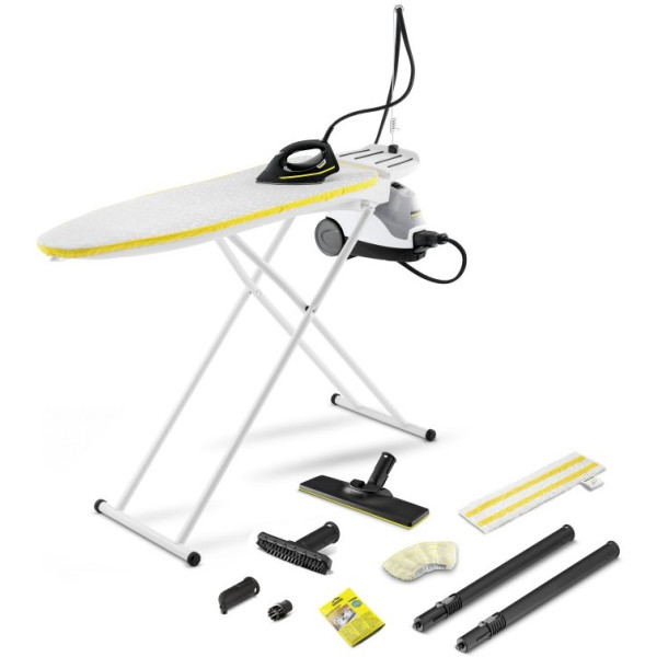 Пароочисник Karcher SI 4 EasyFix Iron, 2000Вт, 800мл, 3.5Бар, глад.дошка, праска, швабра, білий