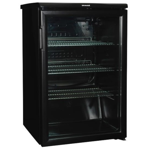 Холодильна вітрина Snaige, 85x56х60, 130л, полок - 3, зон - 1, бут-62, 1дв., ST, чорний