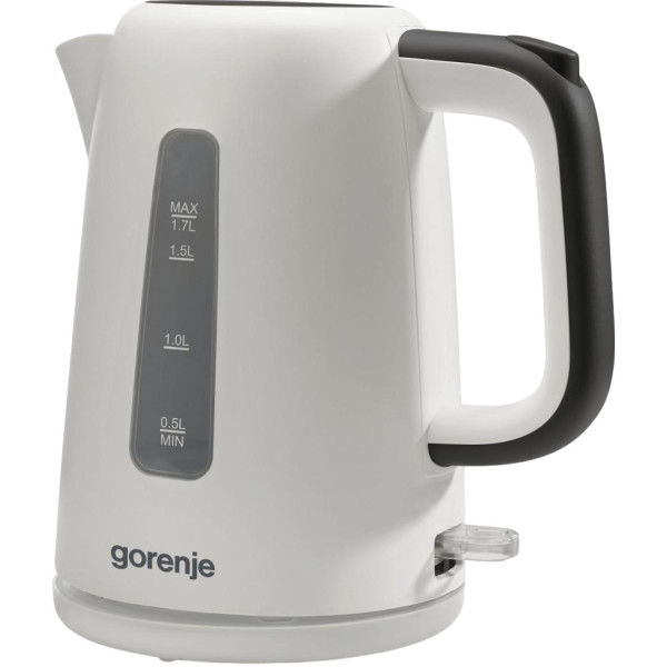 Електрочайник Gorenje 1.7л, Strix контроль, пластик, білий