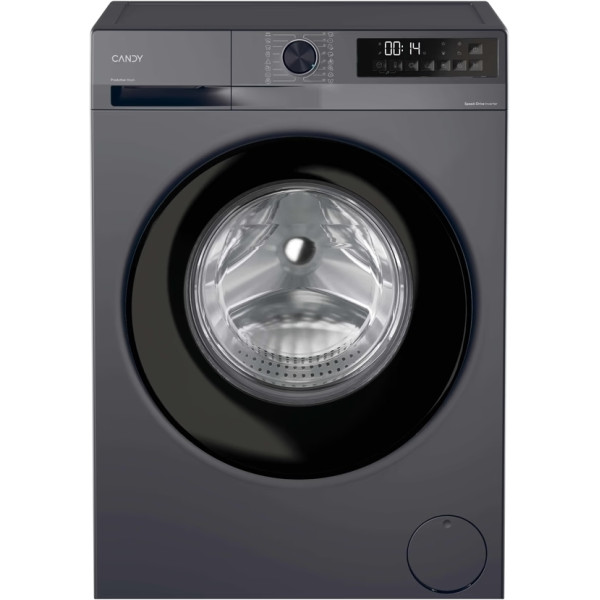 Пральна машина Candy ProWash 300 фронтальна, 8кг, 1400, A, 48см, дисплей, пара, інвертор, люк чорний, cріблястий