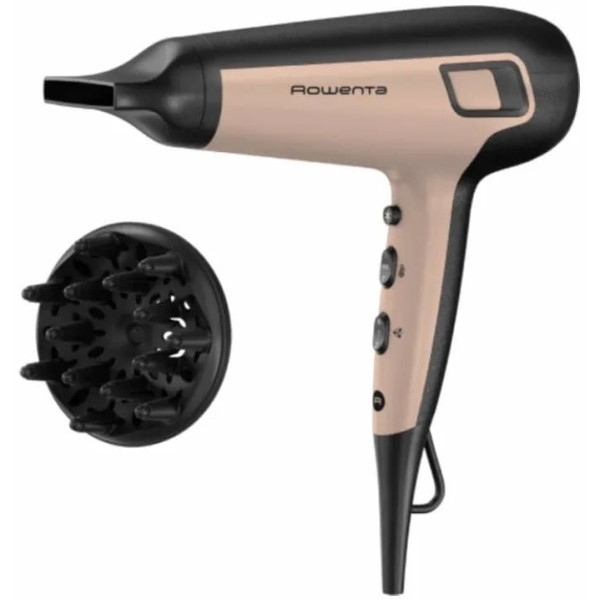 Фен Rowenta Renew, 2100Вт, 3 режими, дифузор, іоніз-я, хол. обдув, коричнево-чорний