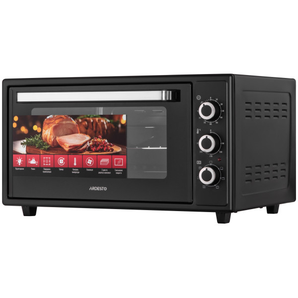 Піч електрична ARDESTO, 48л, 1600Вт, механіч., конвекція, рожен, чорний