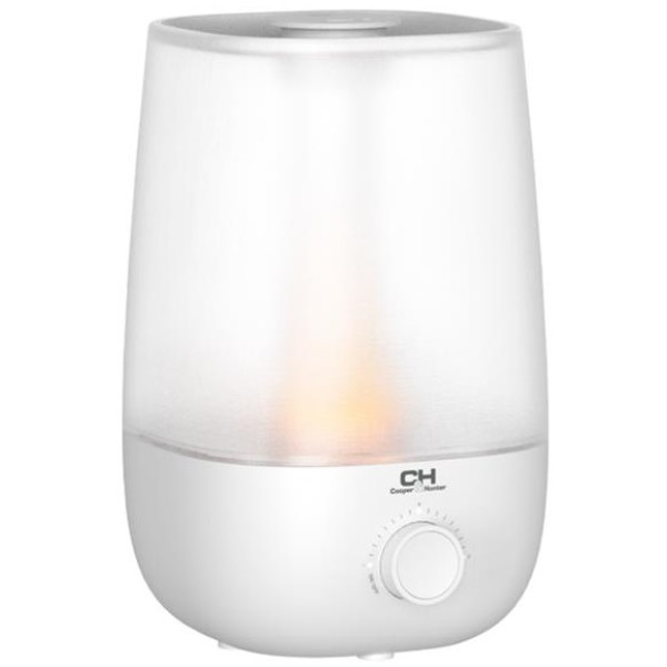 Зволожувач повітря Cooper&Hunter CH-2520WT 25м2, 2л, 250мл/г, ультразвуковий, верхня затока, мех. кер-ння, підсвічування, авто вимкнення, білий