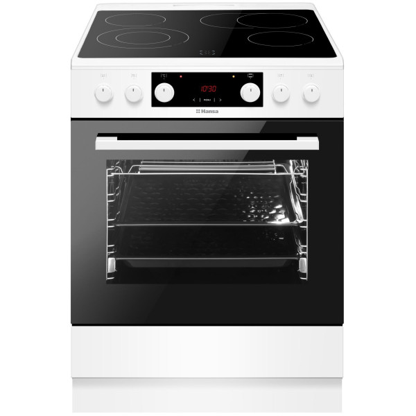 Плита Hansa електрична склокерамічна, 60х60см, 65л, дисплей, білий