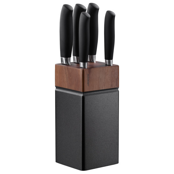 Набір ножів з блоком ARDESTO Black Mars, 6 предметів, нержавіюча сталь, дерево