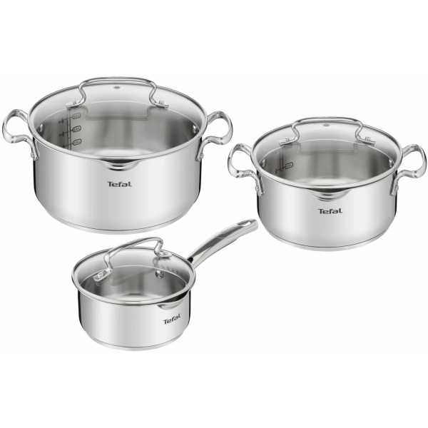 Набір посуду Tefal DUETTO+, 6предметів, нержавіюча сталь, скло