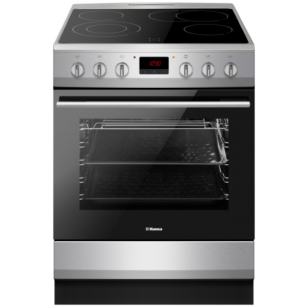 Плита Hansa електрична склокерамічна, 65л, 60x60см, дисплей, конвекція, нерж