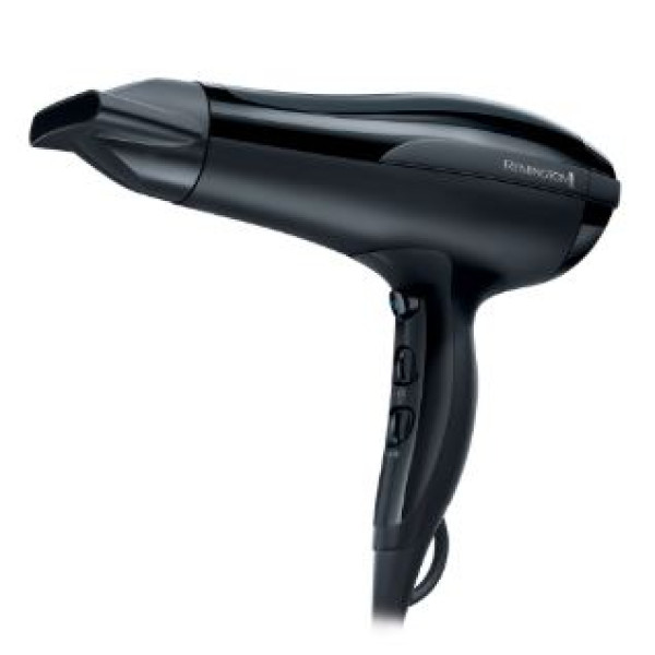Фен Remington Thermacare Pro, 2200Вт, 3 режими, турмалінова іоніз-я, хол. обдув, чорний