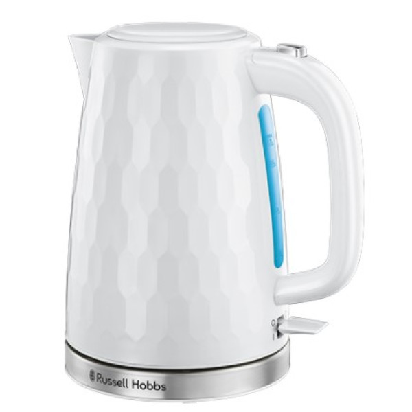 Електрочайник Russell Hobbs Honeycomb 1.7л, пластик, білий