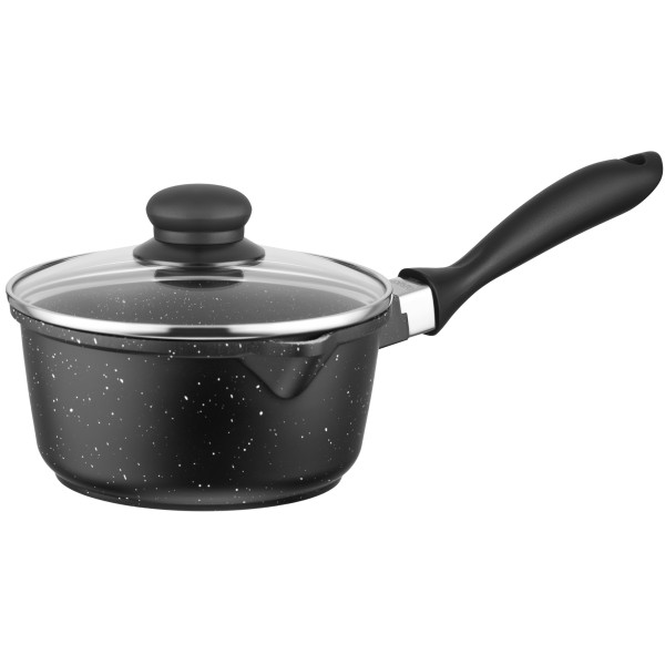 Ківш зі скляною кришкою ARDESTO Gemini Anzio, 1.4л, алюміній, чорний