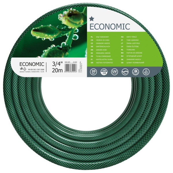 Шланг садовий Cellfast ECONOMIC 3/4" 20м 3 шари до 20бар -10…+50°C