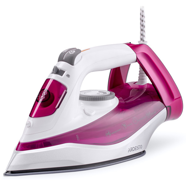 Праска ARDESTO IR-C2230-BUR, 2200Вт, 300мл, паровий удар, керам. підошва, малиновий