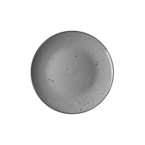 Тарілка обідня ARDESTO Bagheria Grey, 26см, кераміка, сірий