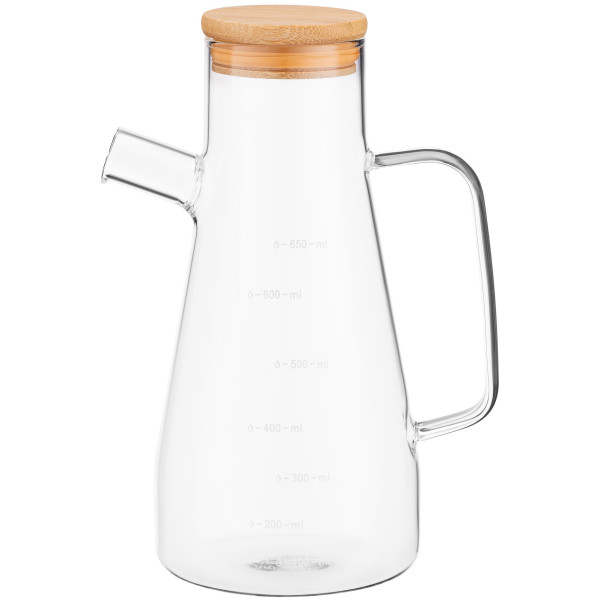 Пляшка для олії та оцту ARDESTO Midori, 650мл, боросилікатне скло, прозорий